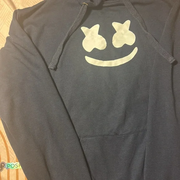3/$10 Navy Blue & White Logo Hoodie - Picture 2 of 6